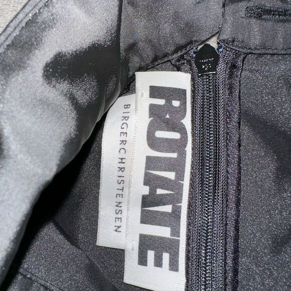 COPY - ROTATE Birger Christensen Kim Black Puff Sleeve Mini Dress Buttons sz M - Picture 12 of 15